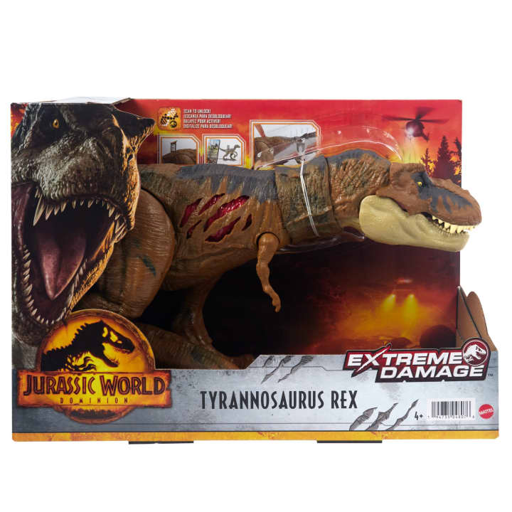 Buy Jurassic World Dominion Extreme Damage T Rex Dinosaur Figure | Yallatoys.com