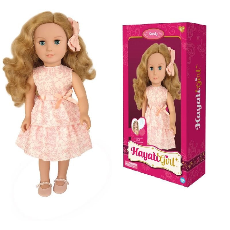 Buy Hayati Girl Doll Sandy in Peach Dress 18inch | Yallatoys.com