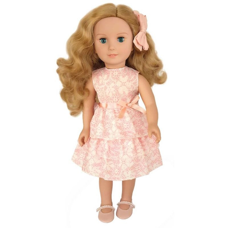 Buy Hayati Girl Doll Sandy in Peach Dress 18inch | Yallatoys.com