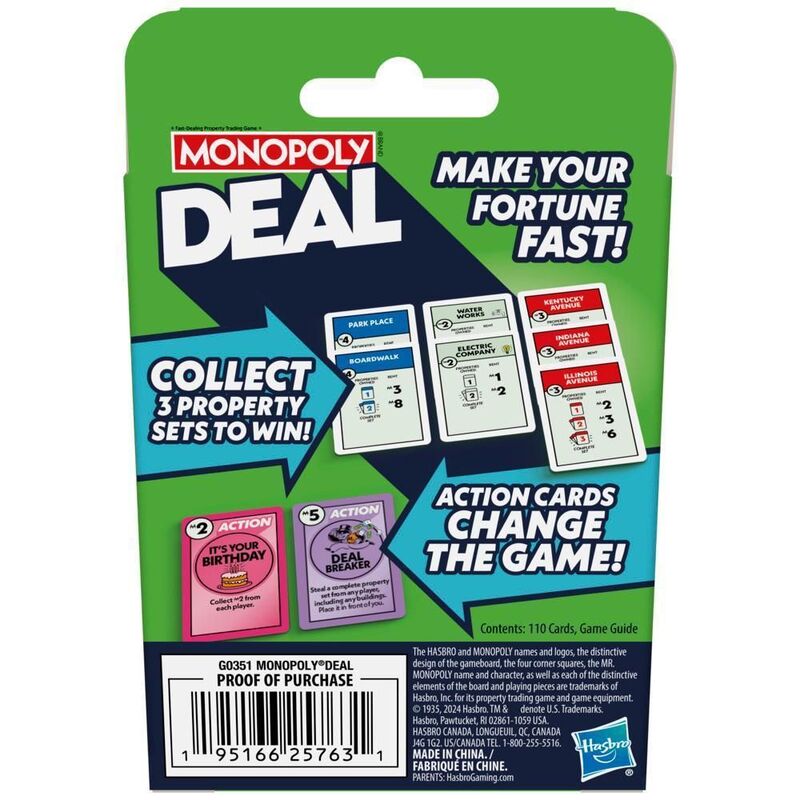 Buy Hasbro Monopoly Deal Refresh English | Yallatoys.com