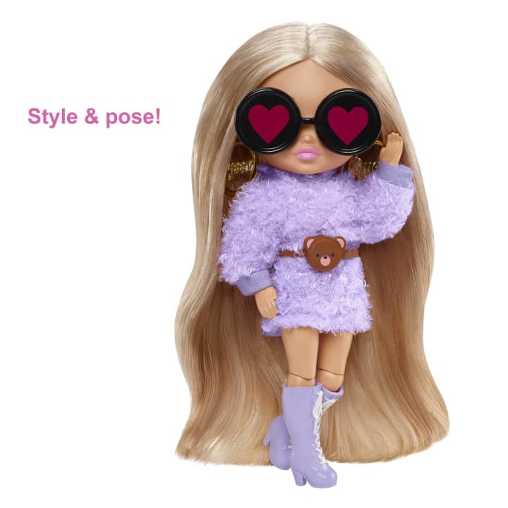 Buy Barbie Extra Minis Fashion Doll Purple Outfit | Yallatoys.com