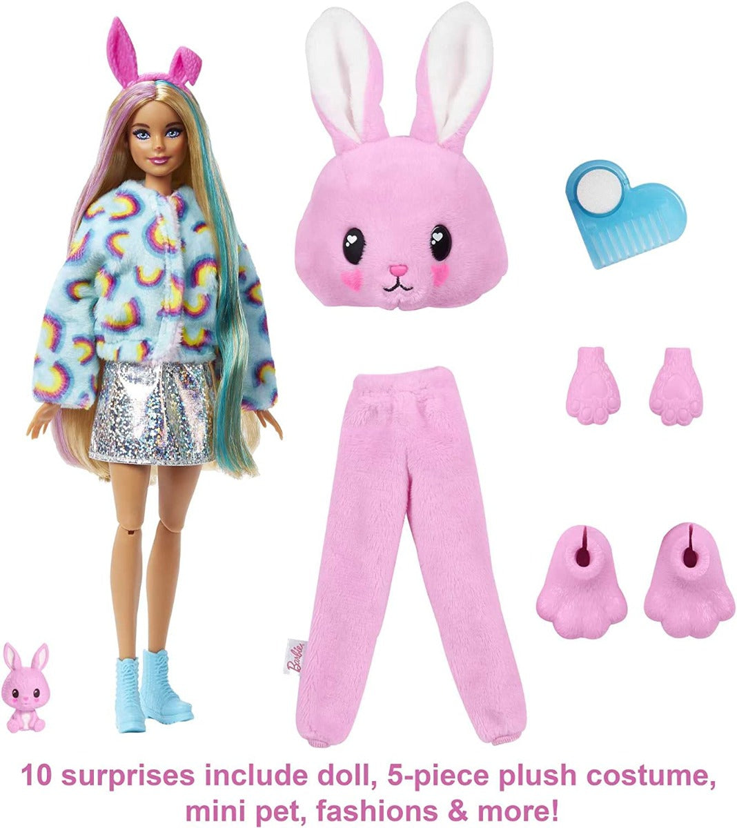Buy Barbie Cutie Reveal Doll with Bunny Plush Costume & 10 Surprises | Yallatoys.com