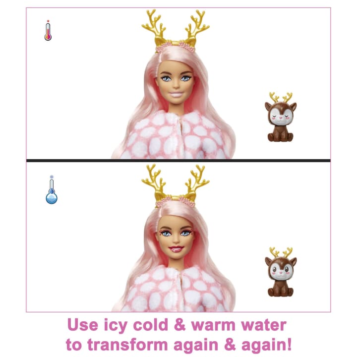 Buy Barbie Cutie Reveal Snowflake Sparkle Doll Deer | Yallatoys.com
