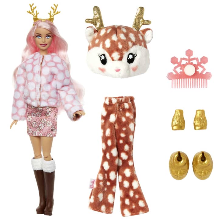 Buy Barbie Cutie Reveal Snowflake Sparkle Doll Deer | Yallatoys.com