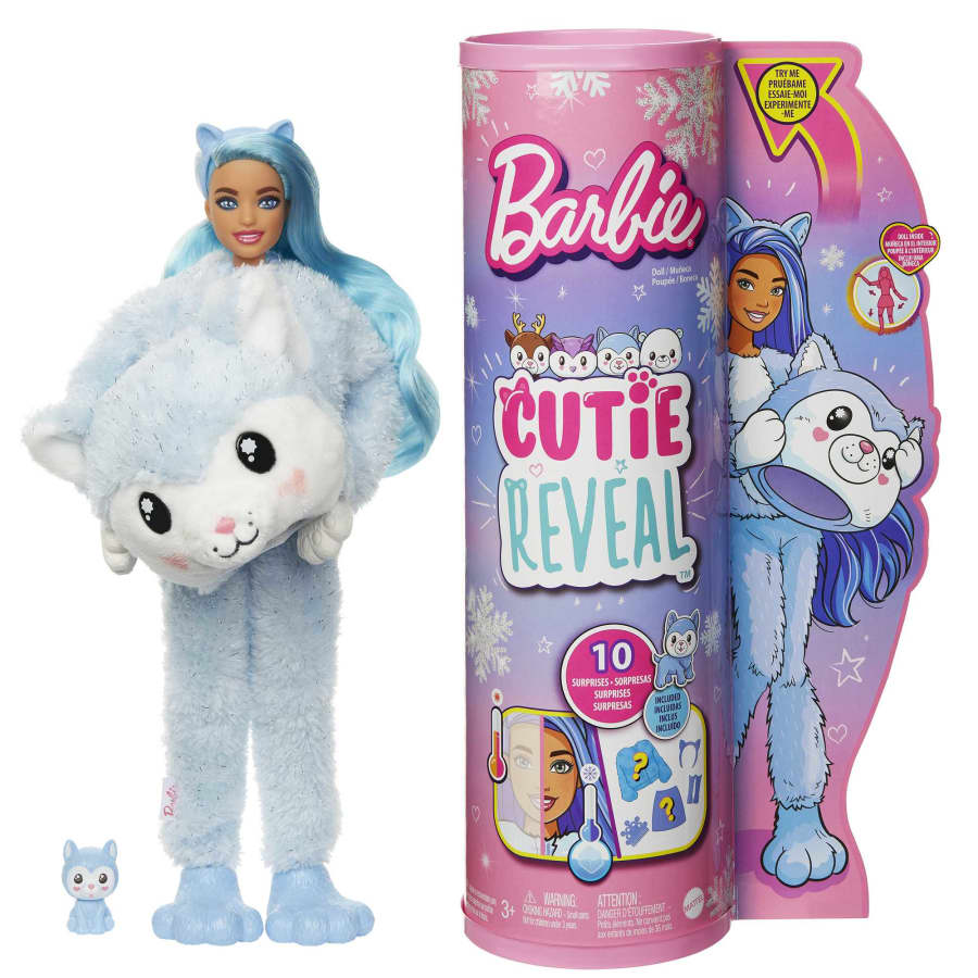 Buy Barbie Cutie Reveal Winter Sparkle Series Husky Fashion Doll | Yallatoys.com