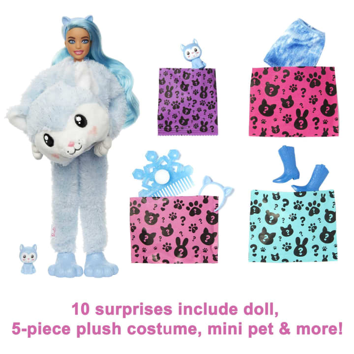 Buy Barbie Cutie Reveal Winter Sparkle Series Husky Fashion Doll | Yallatoys.com