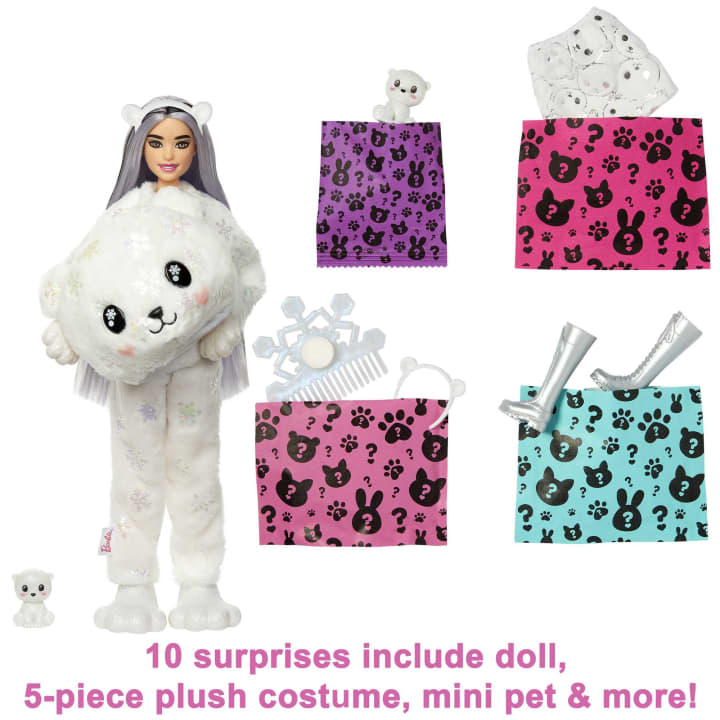 Buy Barbie Cutie Reveal Winter Sparkle Series Polar Bear Fashion Doll | Yallatoys.com