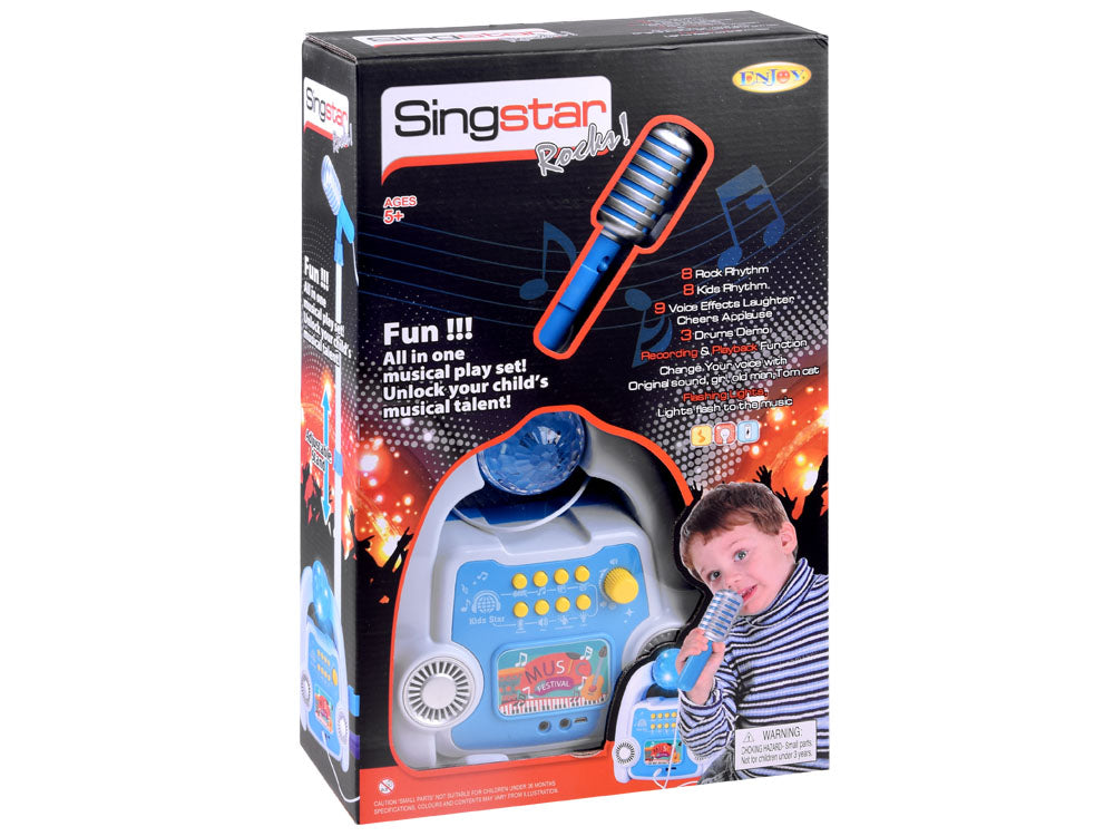 Buy Kids Rock N Sing Karaoke Musical Toy Instrument Set Blue | Yallatoys.com