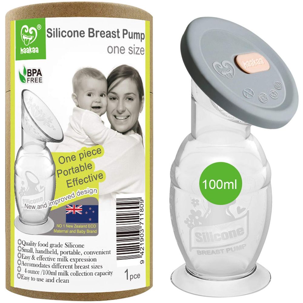 Haakaa 100Ml Silicone Pump And Cap Haakaa Yallatoys
