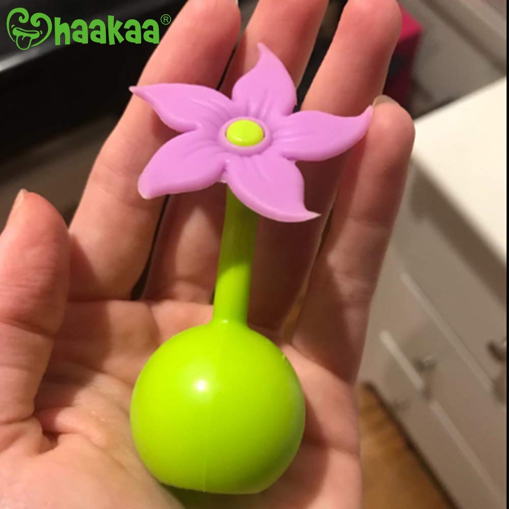 Haakaa Silicone Pump Flower Stopper Pink Haakaa Yallatoys