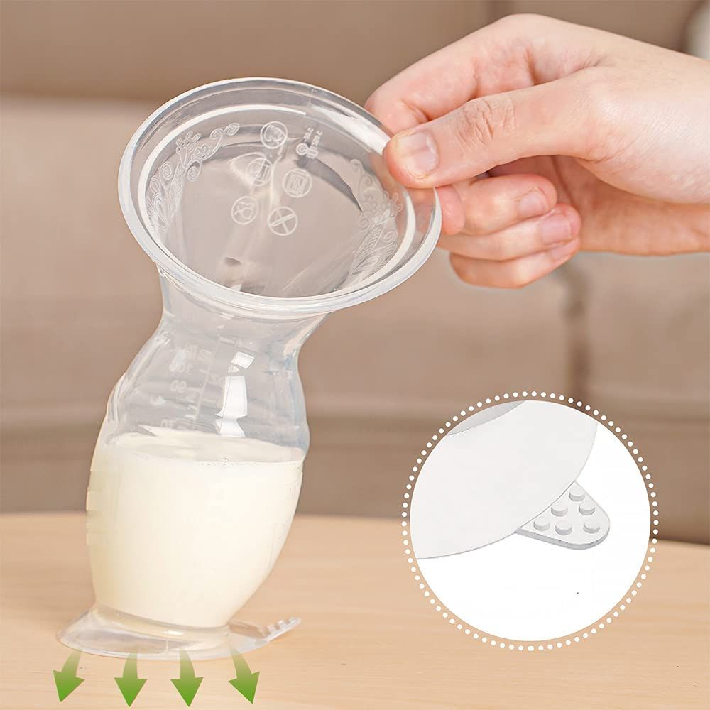 Haakaa 150Ml Silicone Breast Pump & Stopper Gift Box Orange Haakaa Yallatoys