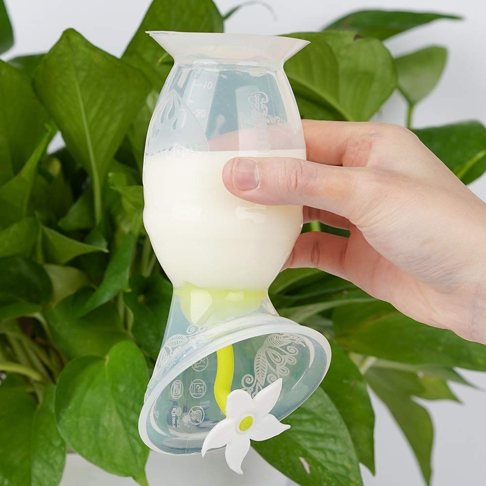 Haakaa 150Ml Silicone Breast Pump & Stopper Gift Box White Haakaa Yallatoys