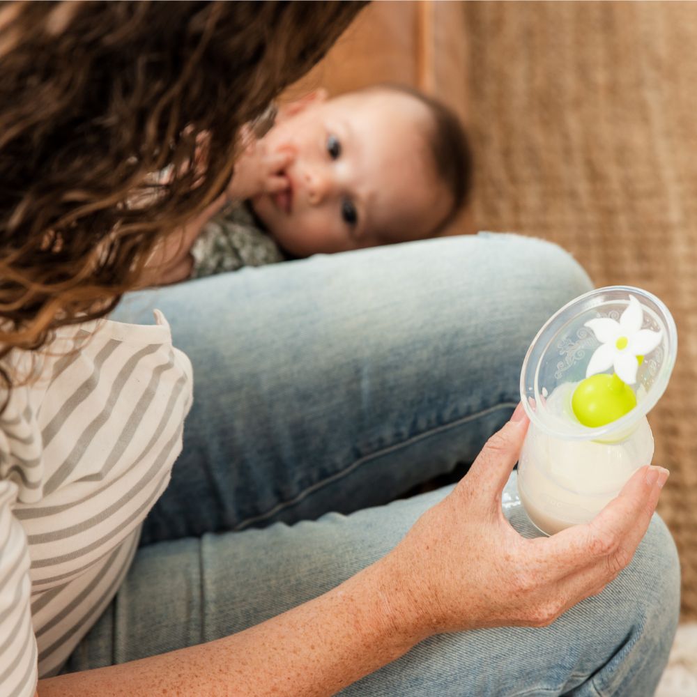 Haakaa 150Ml Silicone Breast Pump & Stopper Gift Box White Haakaa Yallatoys
