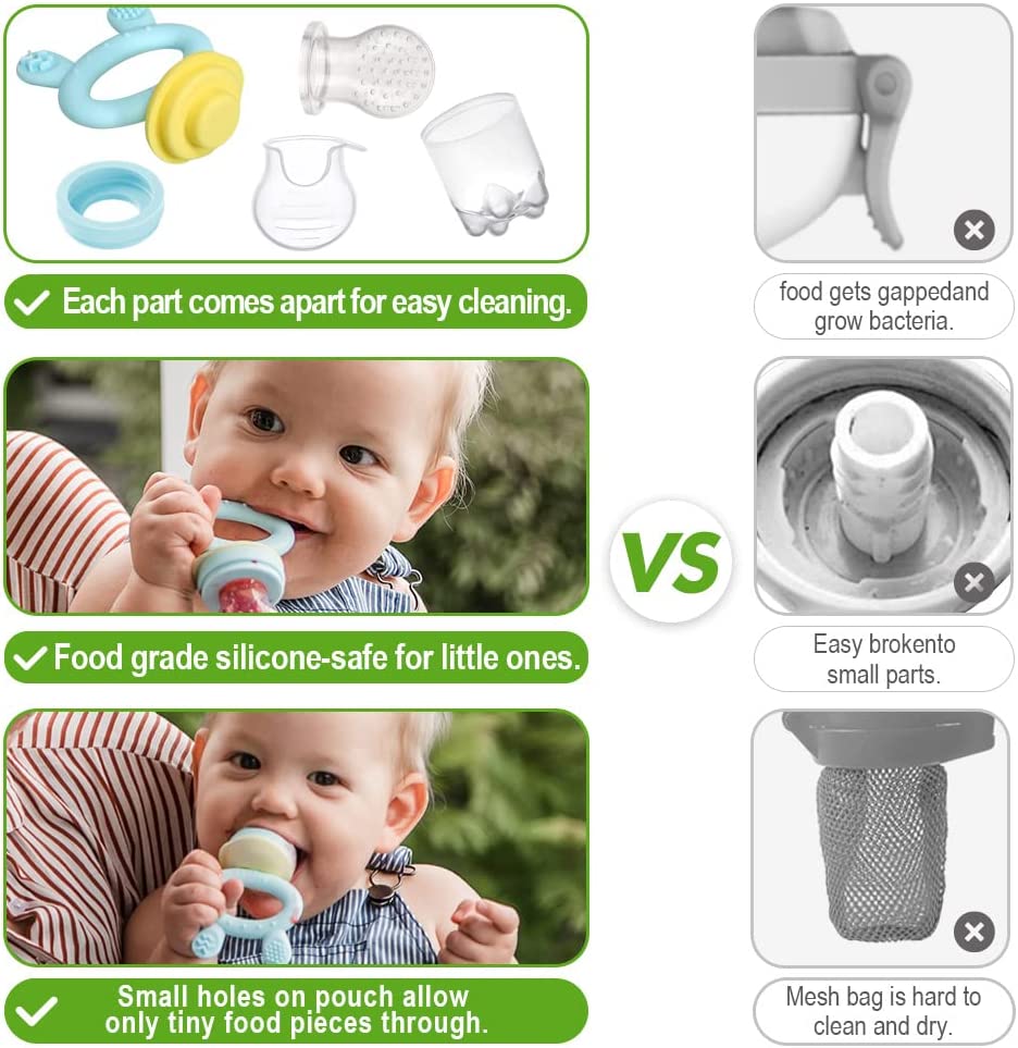 Haakaa Fresh Food Feeder & Teether Blue Haakaa Yallatoys