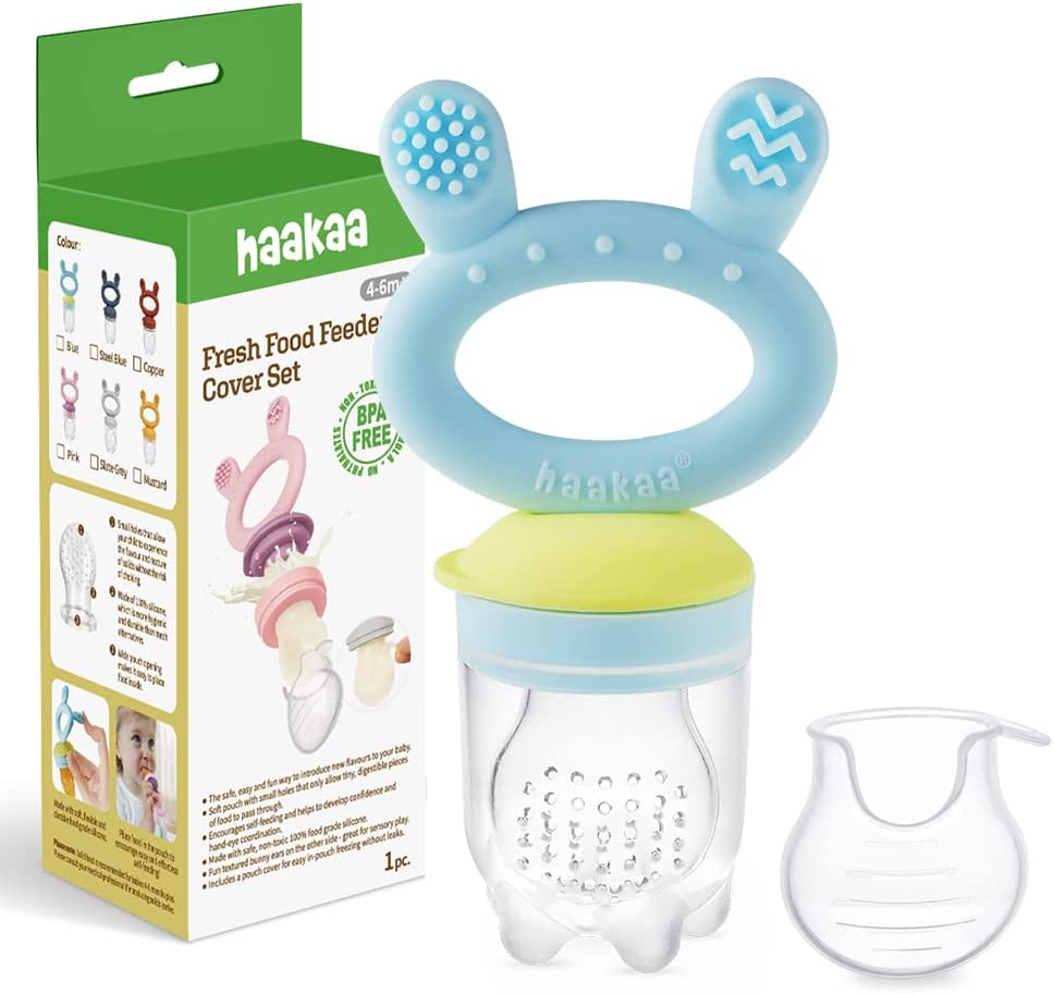 Haakaa Fresh Food Feeder & Teether Blue Haakaa Yallatoys