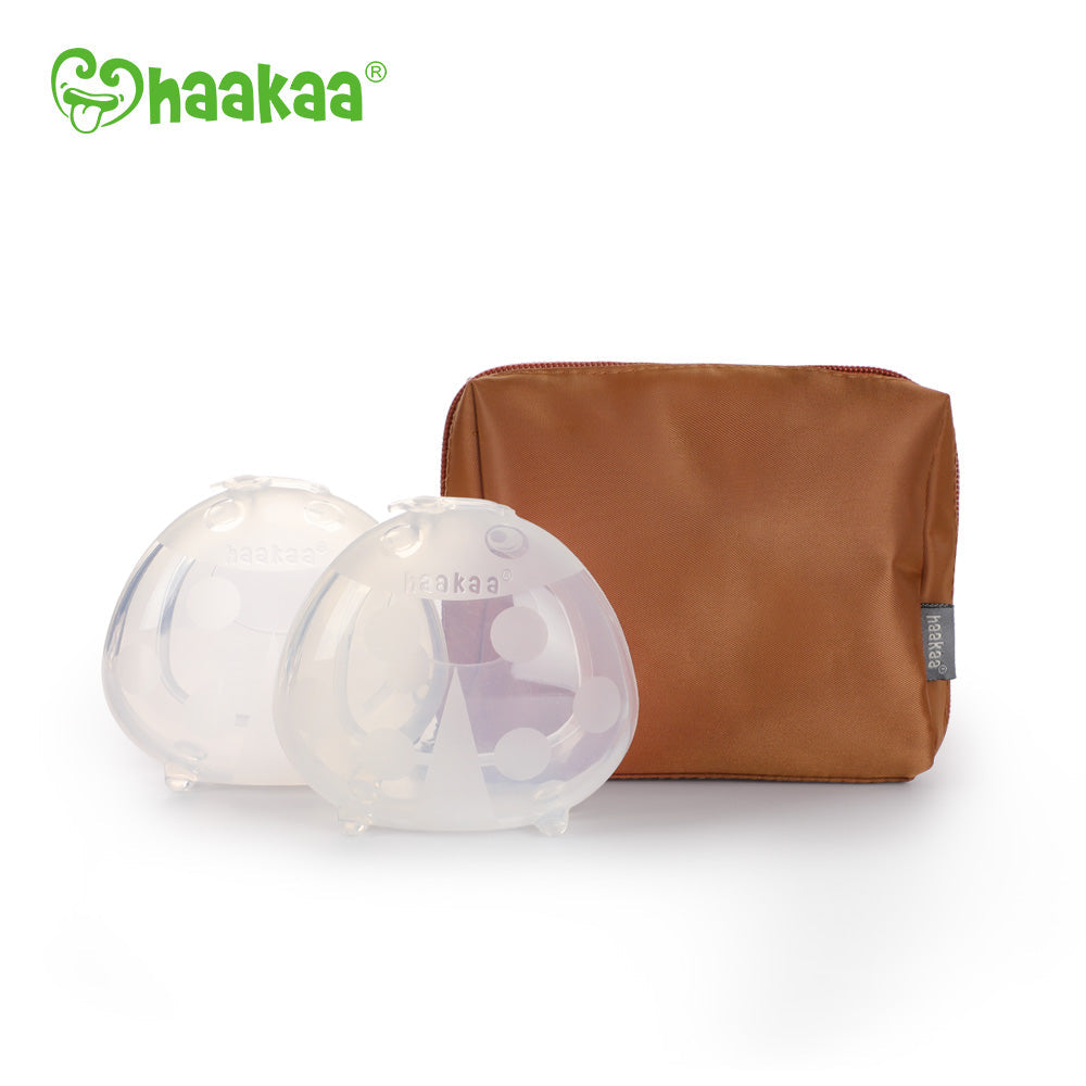Haakaa 2 Pk 75Ml Silicone Breast Milk Collector + Storage Bag Haakaa Yallatoys