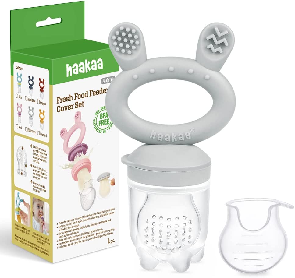 Haakaa Fresh Food Feeder & Teether Slate Haakaa Yallatoys