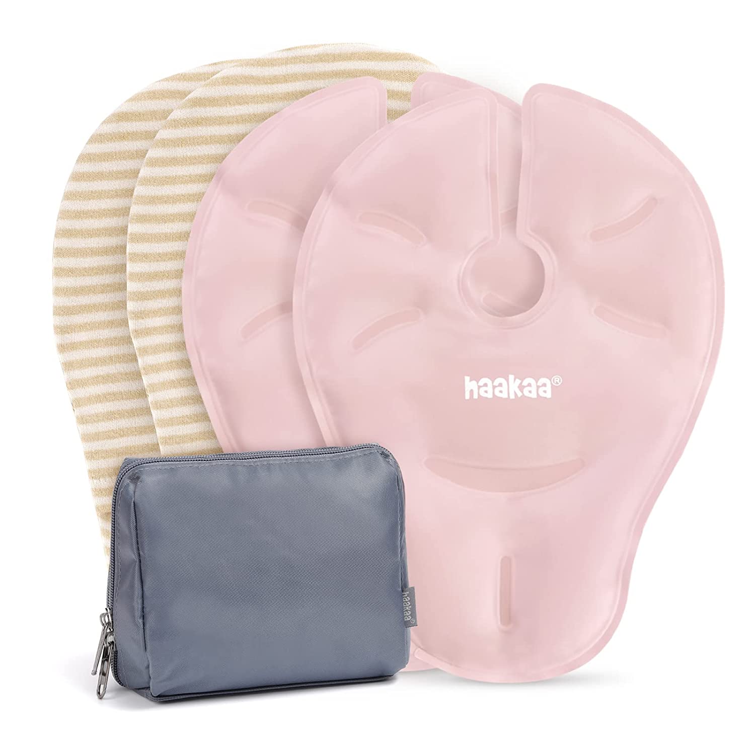 Haakaa Hot & Cold Reusable Breast Compression Pads  Blush Haakaa Yallatoys
