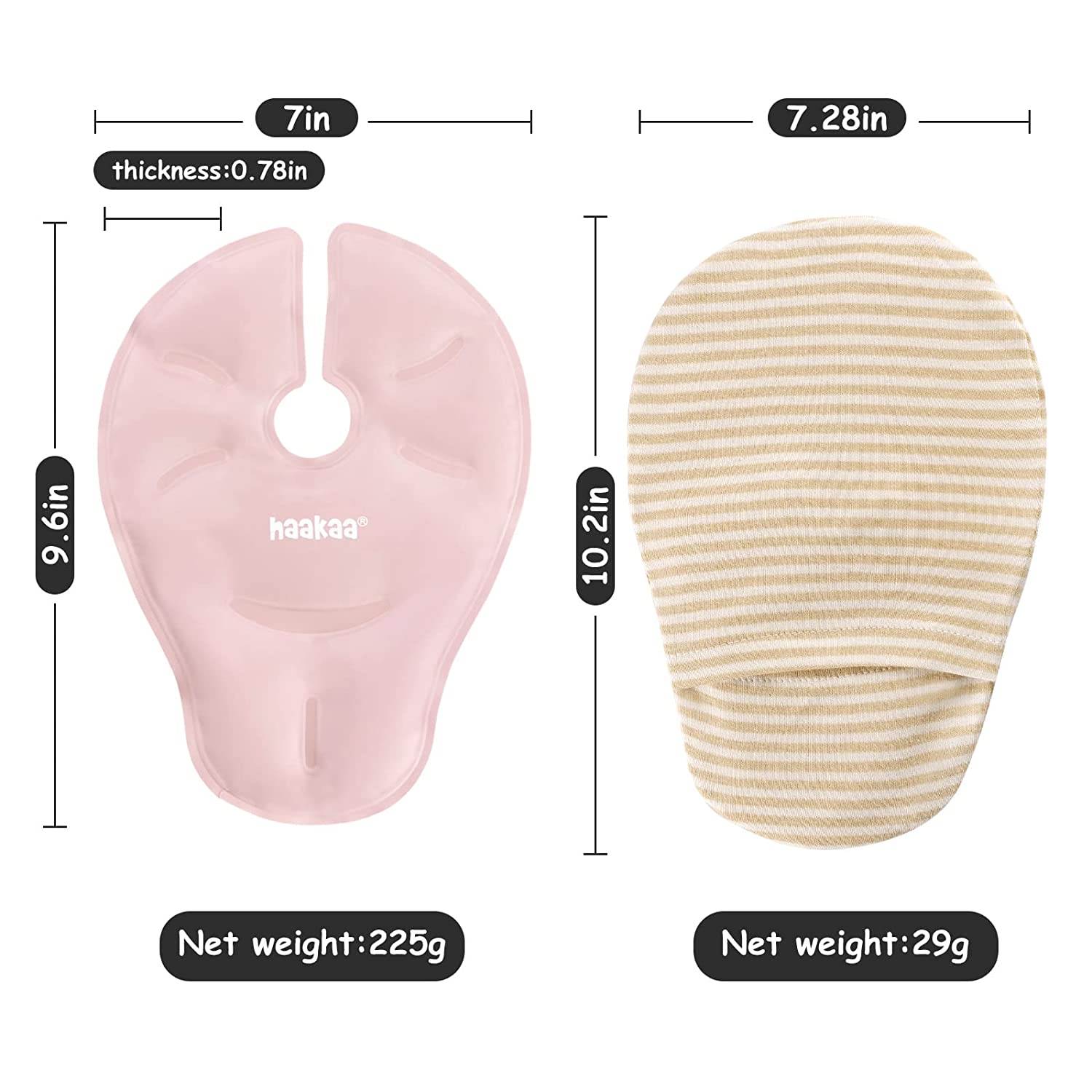 Haakaa Hot & Cold Reusable Breast Compression Pads  Blush Haakaa Yallatoys