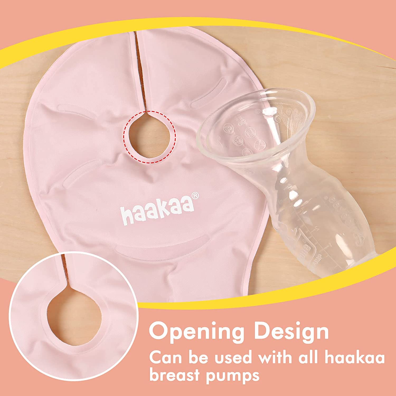 Haakaa Hot & Cold Reusable Breast Compression Pads  Blush Haakaa Yallatoys