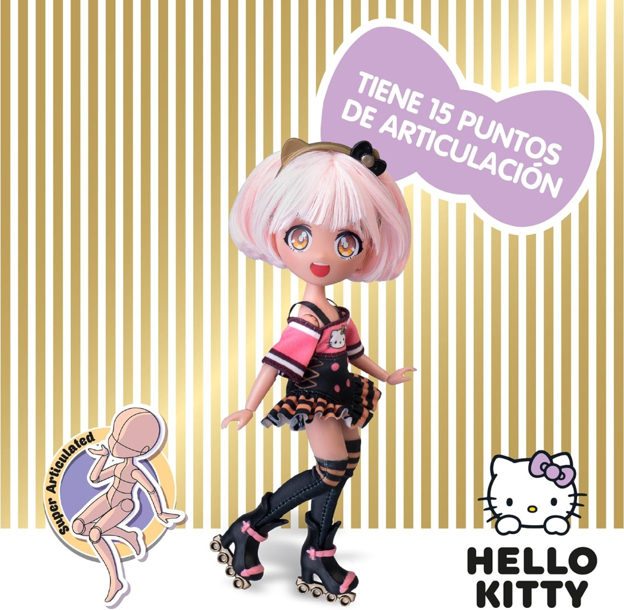 Buy Hello Kitty 4SF Famosa Golden Diva Roller | Yallatoys.com