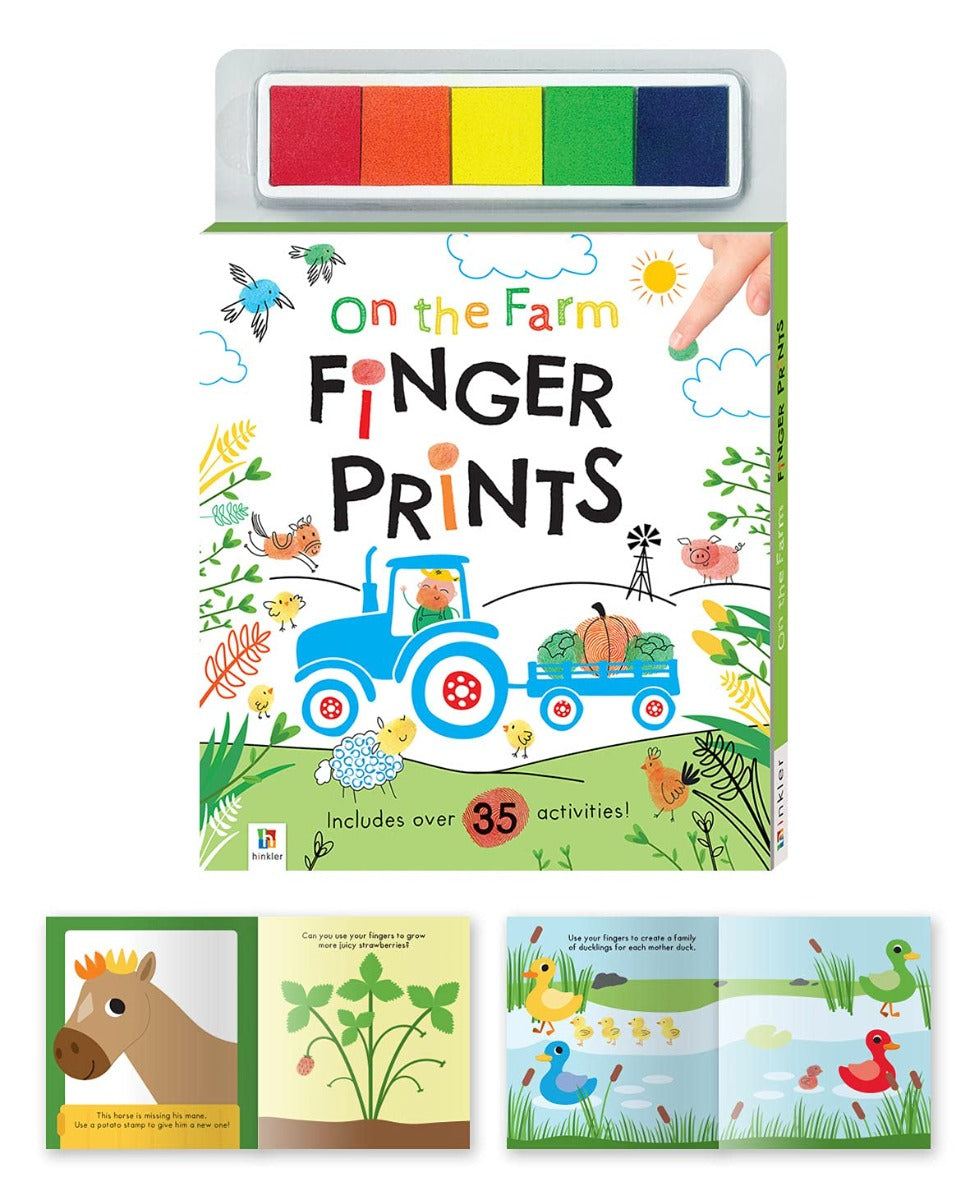 Buy Hinkler Finger Print Art Kit on the Farm Book | Yallatoys.com