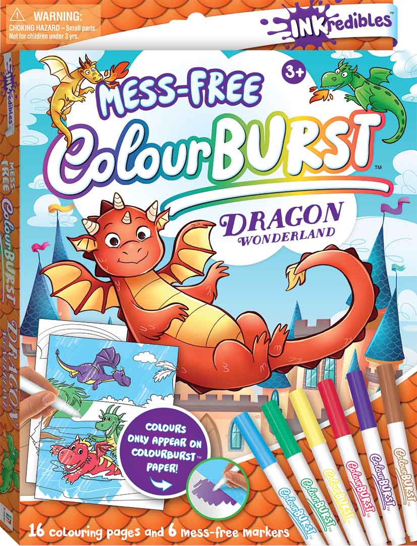 Buy Hinkler Inkredibles Colour Burst Dragon Wonderland Book | Yallatoys.com