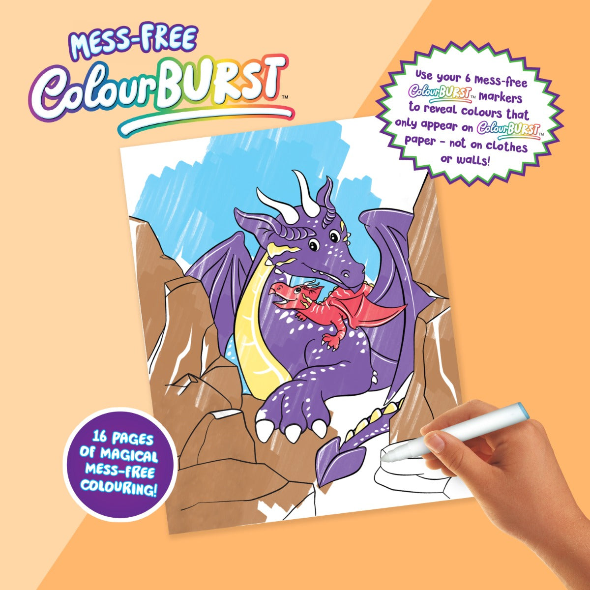 Buy Hinkler Inkredibles Colour Burst Dragon Wonderland Book | Yallatoys.com