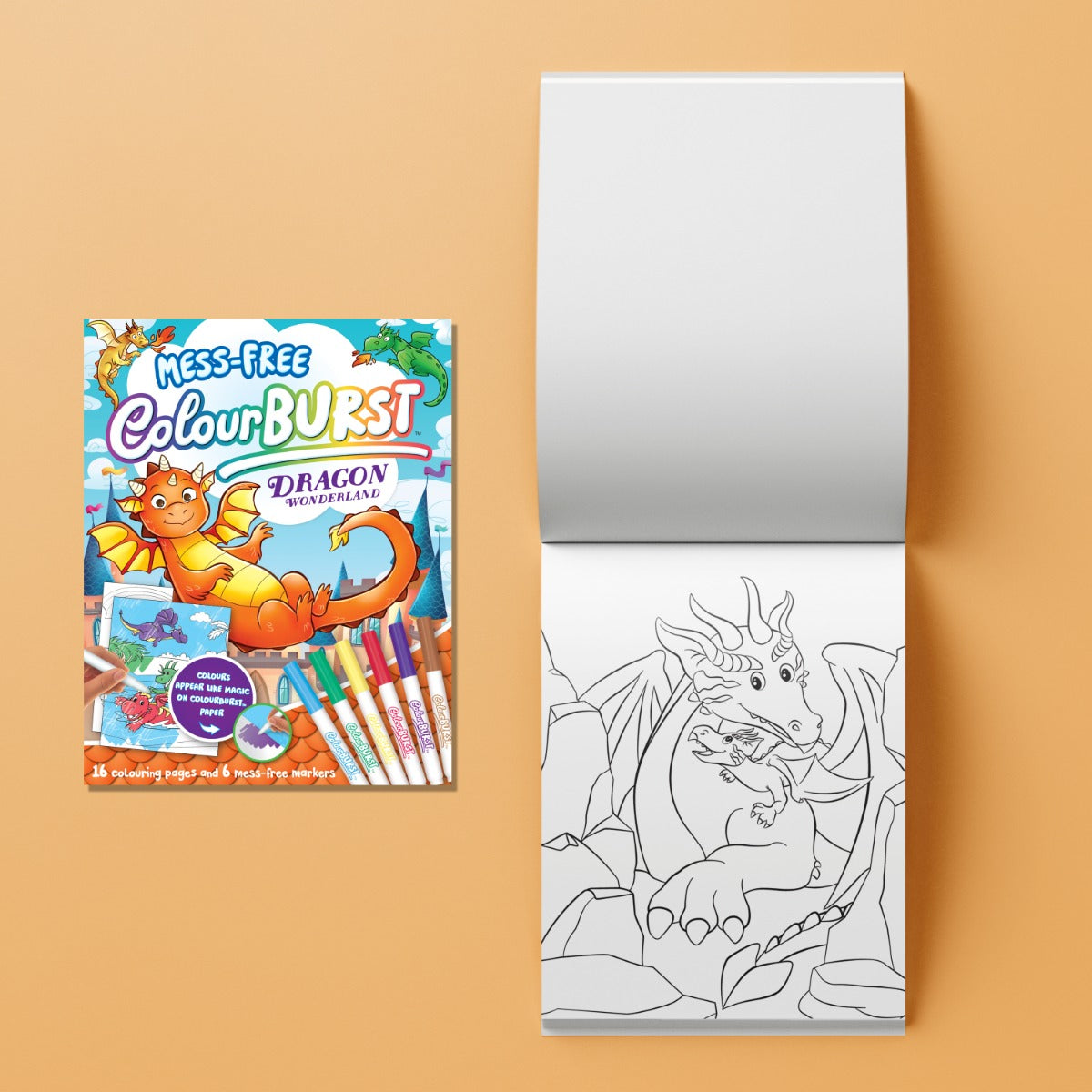 Buy Hinkler Inkredibles Colour Burst Dragon Wonderland Book | Yallatoys.com