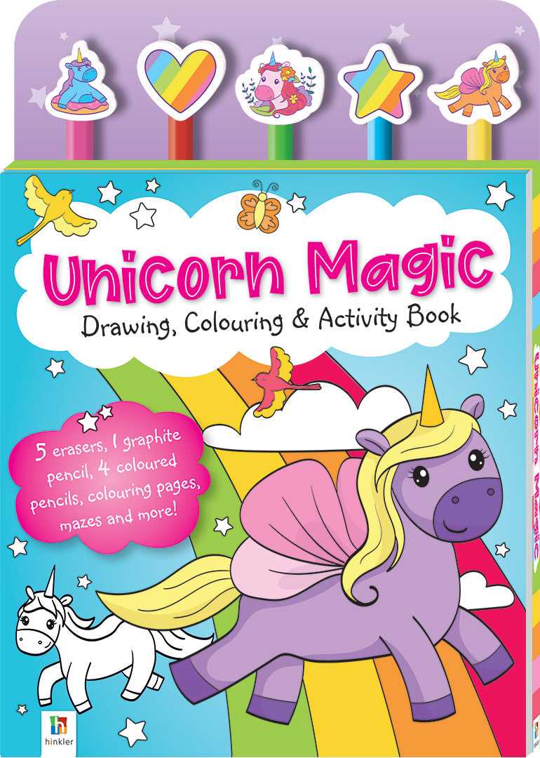 Buy Hinkler Unicorn Magic Drawing, Colouring & Activity Book | Yallatoys.com