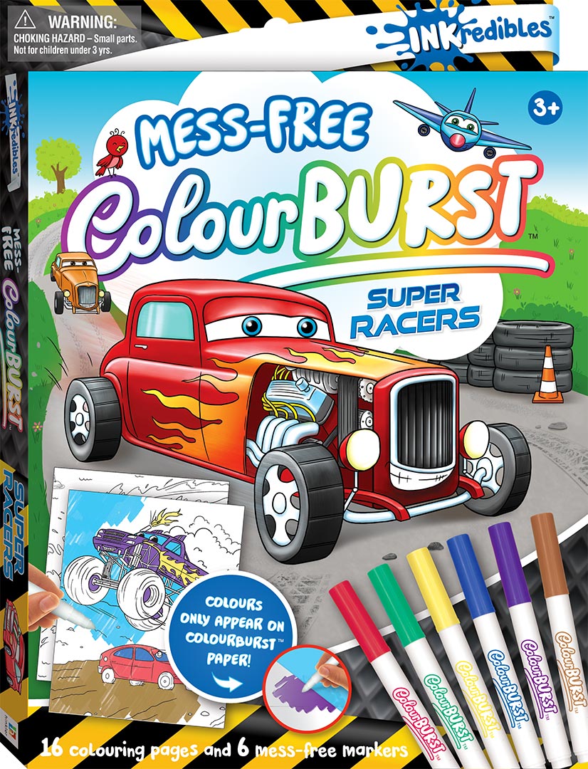 Buy Hinkler Inkredibles Super Racers Mess-Free Colour Burst | Yallatoys.com