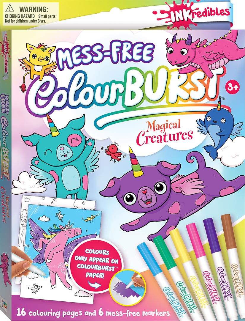 Buy Hinkler Inkredibles Magical Creatures Colour Burst Book | Yallatoys.com
