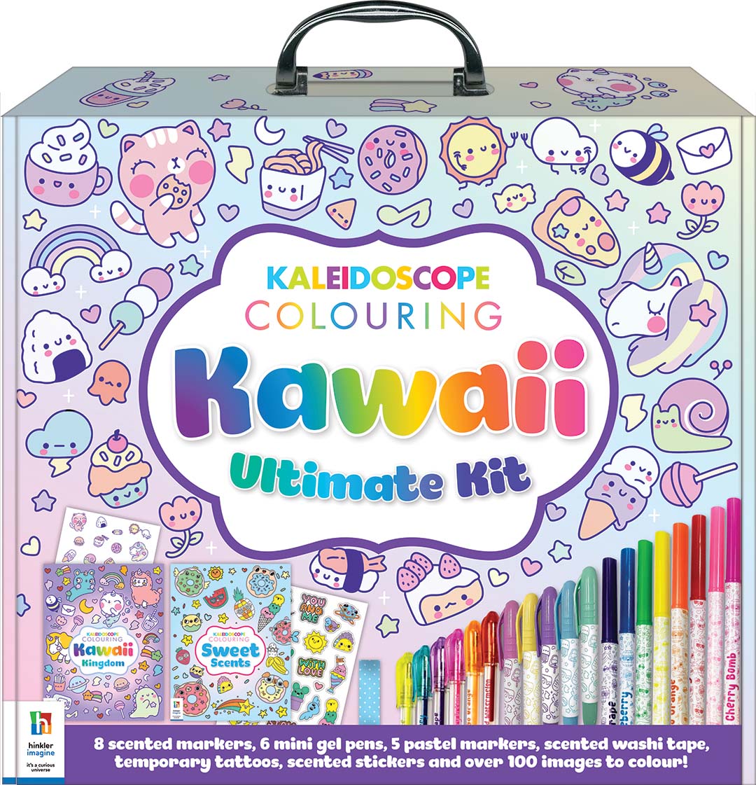 Buy Hinkler Kaleidoscope Colouring: Kawaii Ultimate Activity Kit | Yallatoys.com