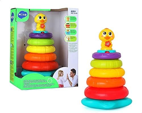 Buy Hola Little Rainbow Duck Rings Stacking Toy | Yallatoys.com