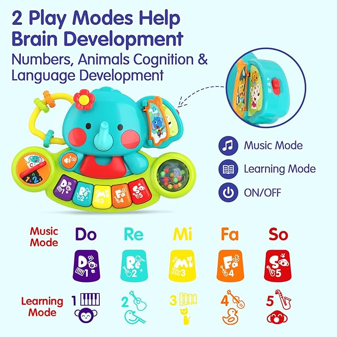Buy Halo 2 In 1 Musical Elephant Toy | Yallatoys.com