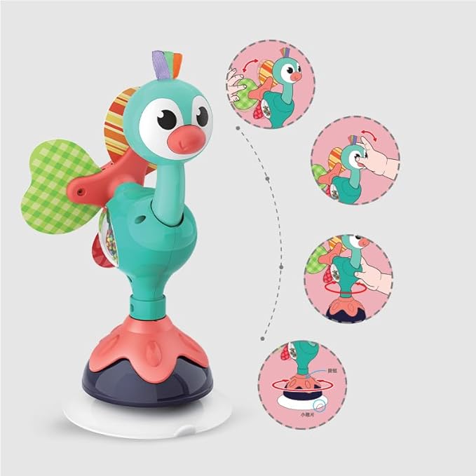 Buy Hola Highchair Toy With Suction Mealtime Toys Peacock
 | Yallatoys.com