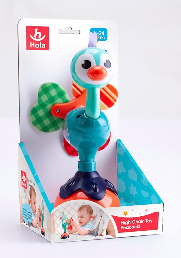 Buy Hola Highchair Toy With Suction Mealtime Toys Peacock
 | Yallatoys.com