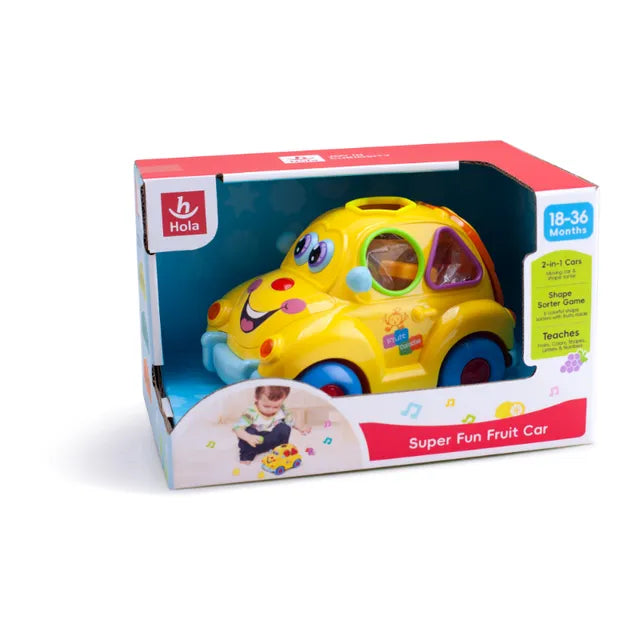 Buy Hola Super Fun Fruit Car With Shape Sorter Lights And Sounds | Yallatoys.com