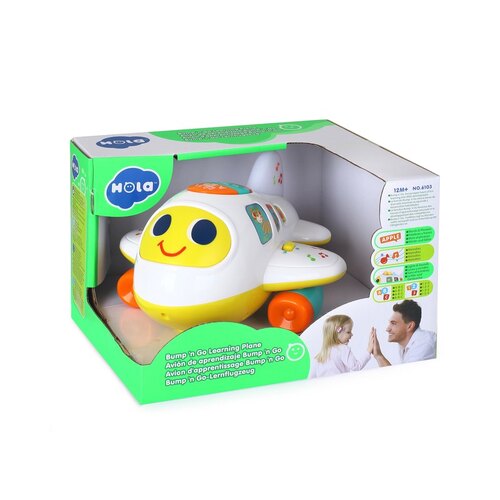 Buy Hola Bump And Go Learning Plane With Music | Yallatoys.com