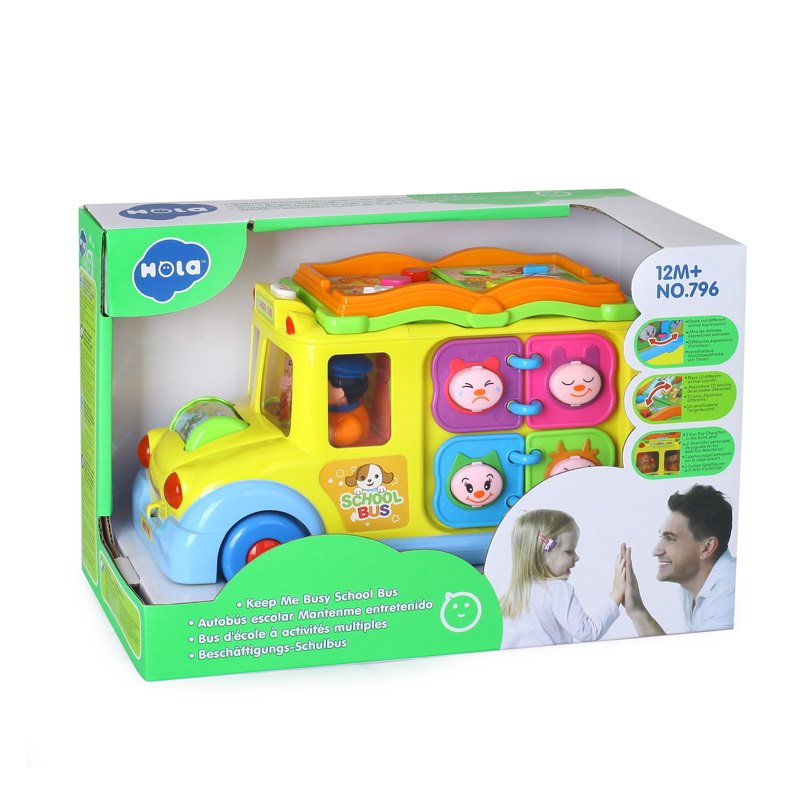 Buy Hola Keep Me Busy School Bus with Light Music & Electric Universal | Yallatoys.com
