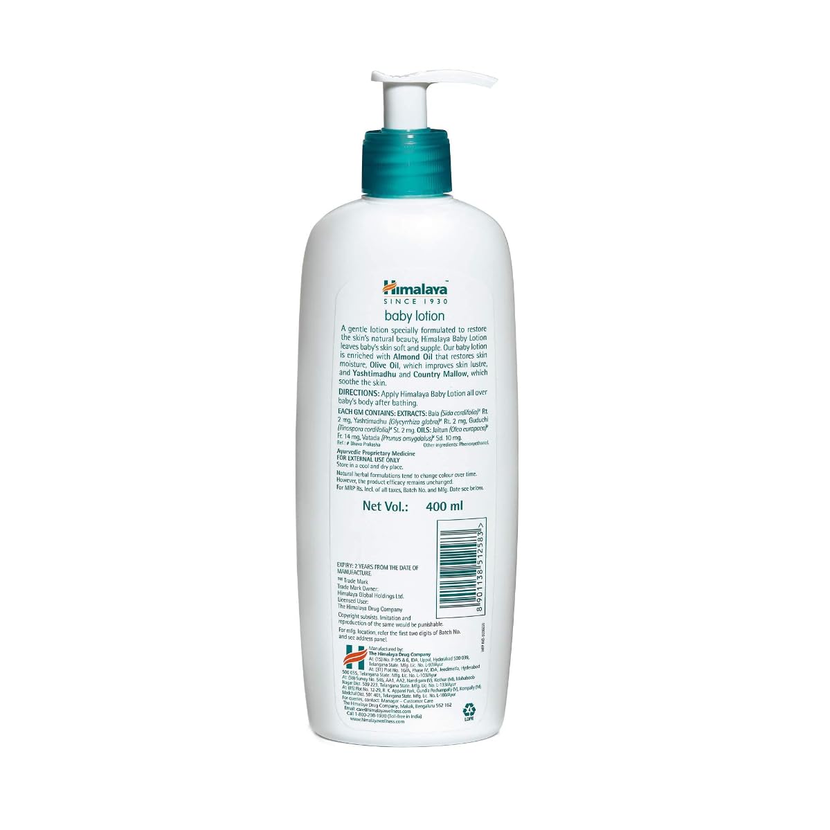 Himalaya Baby Lotion 400ml Himalaya Yallatoys
