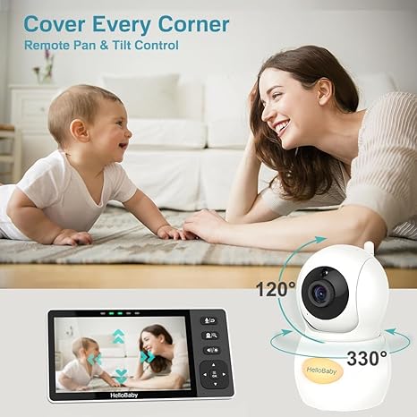 Hello Baby 720P 5.5 HD Baby Monitor with Camera & Audio With No Wifi Hello Baby Yallatoys
