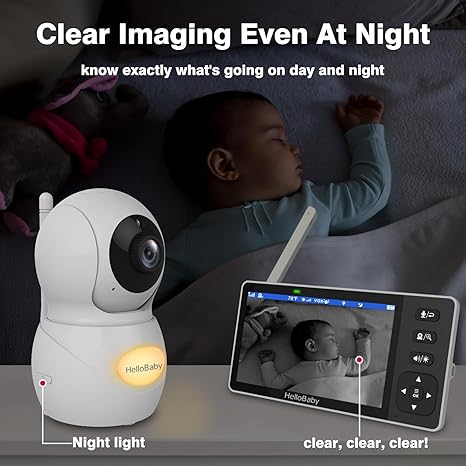 Hello Baby 720P 5.5 HD Baby Monitor with Camera & Audio With No Wifi Hello Baby Yallatoys