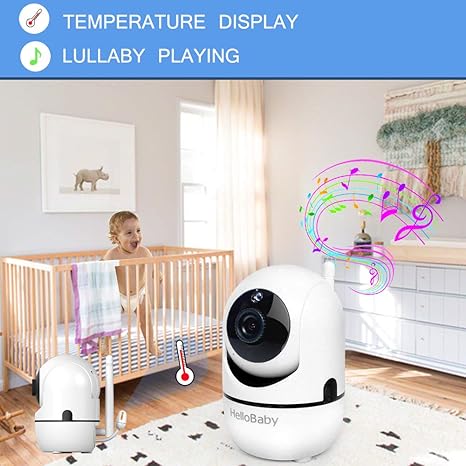Hello Baby 3.2 Lcd Video Baby Monitor With Remote Camera Pan Tilt Zoom Hello Baby Yallatoys