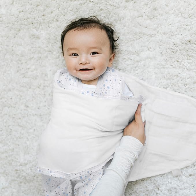 Halo Sleep Sack Swaddle 1.5 Tog  Cotton Midnight Moons Blue 0-3m Halo Yallatoys