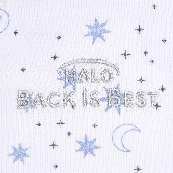 Halo Sleep Sack Swaddle 1.5 Tog  Cotton Midnight Moons Blue 0-3m Halo Yallatoys