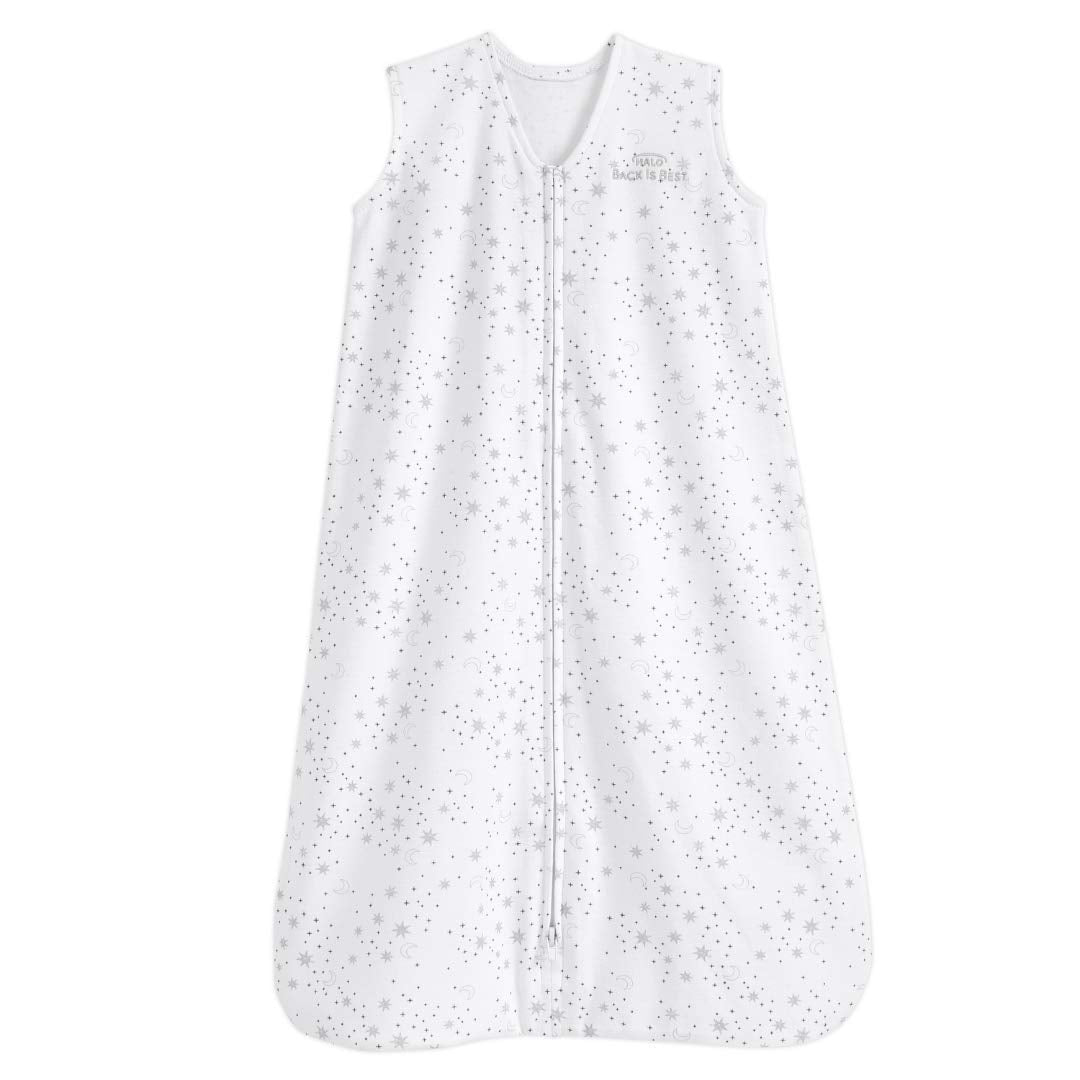 Halo Sleep Sack Sleeping Bag 0.5 Tog Cotton Midnight Moons 0-6m Halo Yallatoys