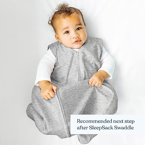 Halo Sleep Sack Sleeping Bag 0.5 Tog Cotton Heather Grey 18-36m Halo Yallatoys