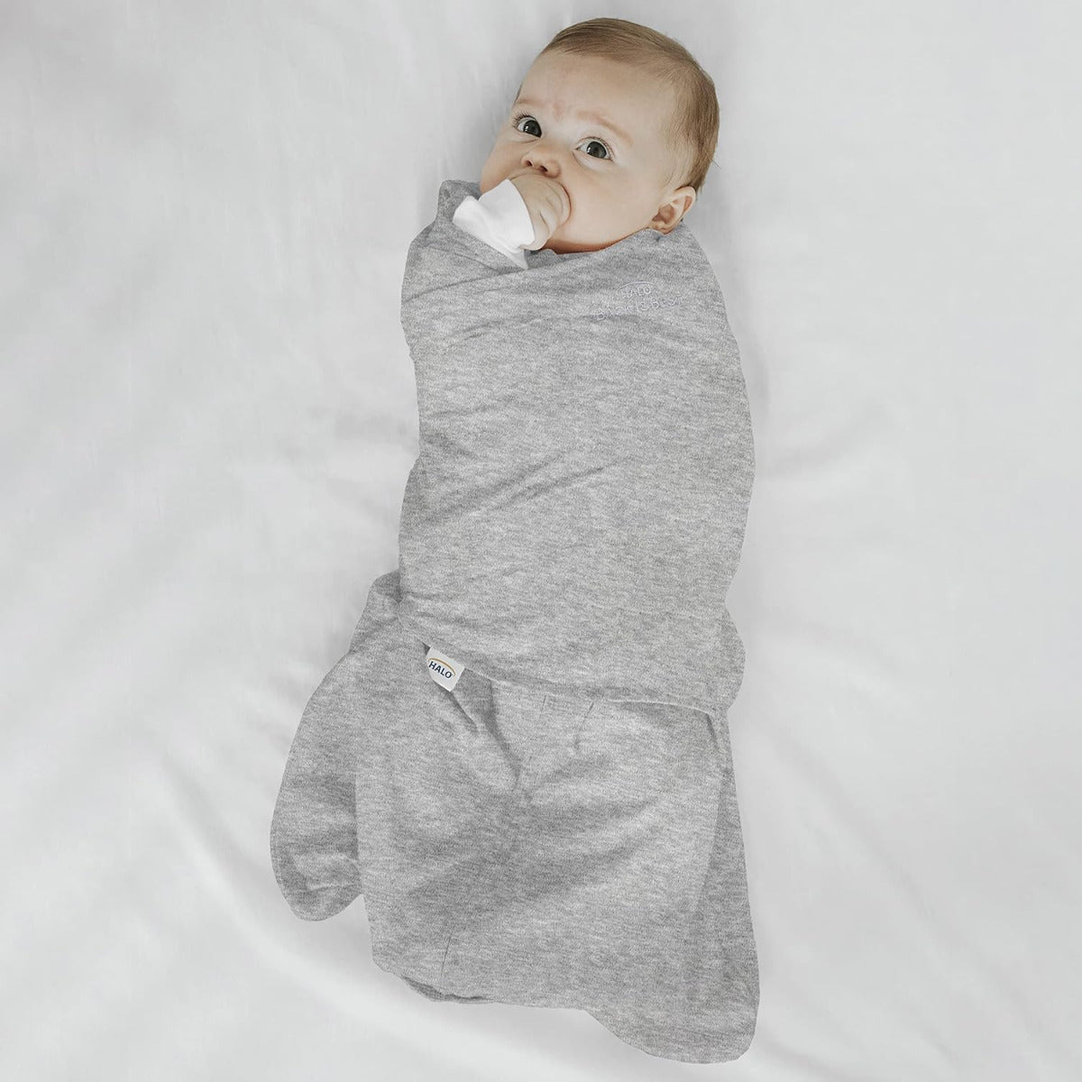 Halo Sleep Sack Swaddle 1.5 Tog Cotton Heather Grey 3-6m Halo Yallatoys