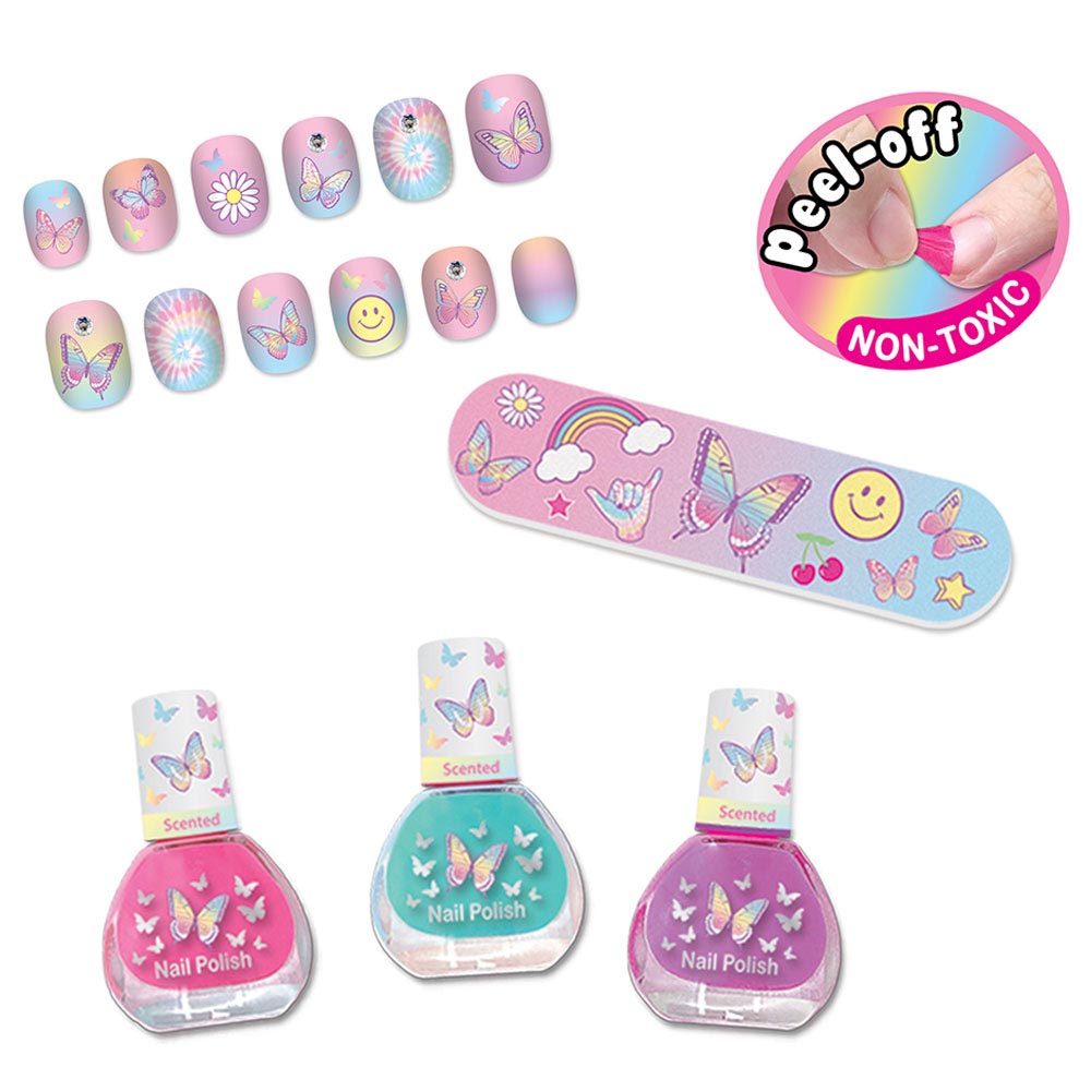 Buy Hot Focus Tie Dye Butterfly Nail Delight Set | Yallatoys.com